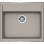 Νεροχύτης γρανιτένιος 57x51 χωρίς πάγκο ένθετος 1 γούρνα concrete beton, χρώμα: Μπεζ Γρανιτένιοι