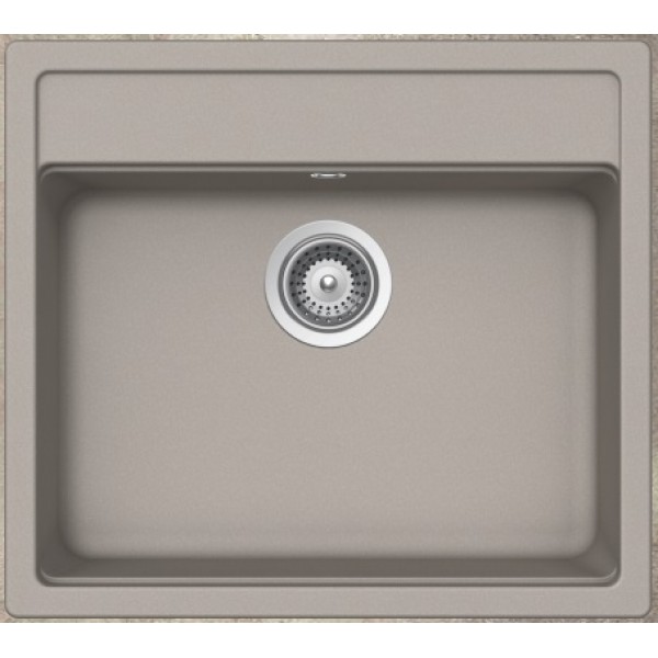 Νεροχύτης γρανιτένιος 57x51 χωρίς πάγκο ένθετος 1 γούρνα concrete beton, χρώμα: Μπεζ Γρανιτένιοι