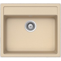 Sink Granite 57x51 free nested 1 bowl moonstone, color: Beige Granite