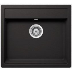 Νεροχύτης γρανιτένιος 57x51 χωρίς πάγκο ένθετος 1 γούρνα nero, χρώμα: Μαύρο Γρανιτένιοι