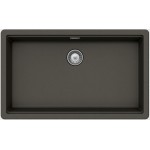 Sink Granite 75x45,5 free Undermount 1 bowl asphalt, color: Dark Grey Granite