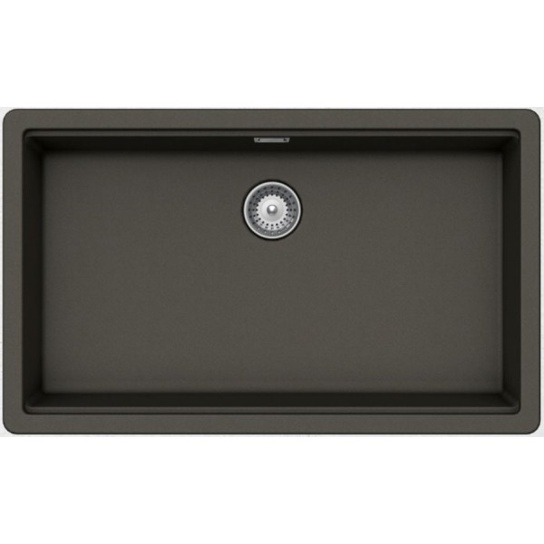 Sink Granite 75x45,5 free Undermount 1 bowl asphalt, color: Dark Grey Granite