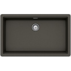 Νεροχύτης γρανιτένιος 75x45,5 χωρίς πάγκο υποκαθήμενος, 1 γούρνα (80x50cm) asphalt, χρώμα: Γκρι Σκούρο Γρανιτένιοι