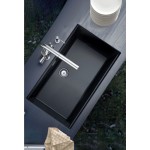 Sink Granite 75x45,6 free Undermount 1 bowl nero, color: Black Granite