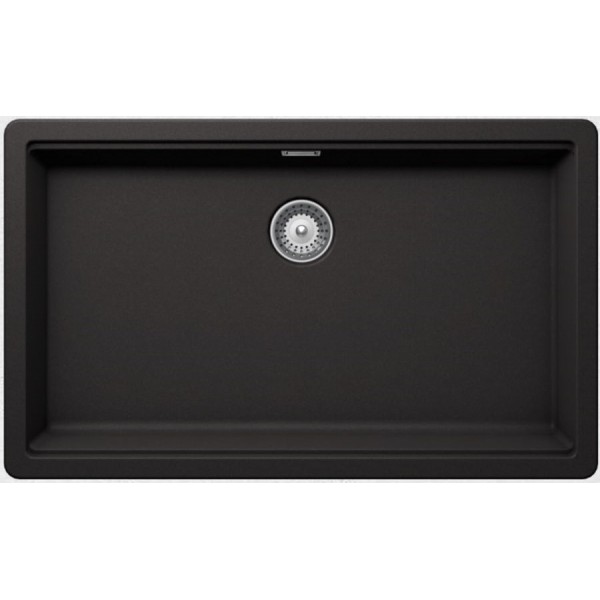 Sink Granite 75x45,6 free Undermount 1 bowl nero, color: Black Granite