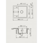 Sink Granite 78x50 left / right nested 1 bowl, color: Dark Grey Granite Sink Granite 78x50 left / right nested 1 bowl, color: Dark Grey Granite