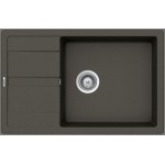 Sink Granite 78x50 left / right nested 1 bowl, color: Dark Grey Granite
