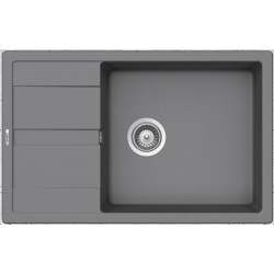 Sink Granite 78x50 left / right nested 1 bowl, color: Grey Granite