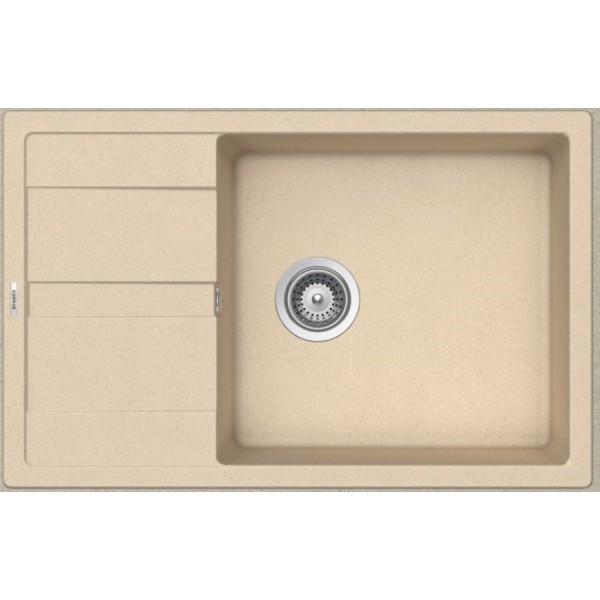 Sink Granite 78x50 left / right nested 1 bowl, color: Beige Granite