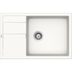 Sink Granite 78x50 left / right nested 1 bowl, color: White Granite