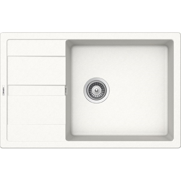 Sink Granite 78x50 left / right nested 1 bowl, color: White Granite