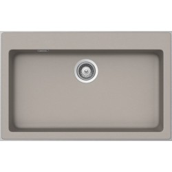 Sink Granite 79x50 free nested 1 bowl concrete Beton, color: Beige Granite