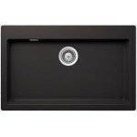 Sink Granite 79x50 free nested 1 bowl nero, color: Black Granite
