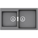 Sink Granite 86x50 free nested 1 ½ cabinet croma, color: Grey Granite
