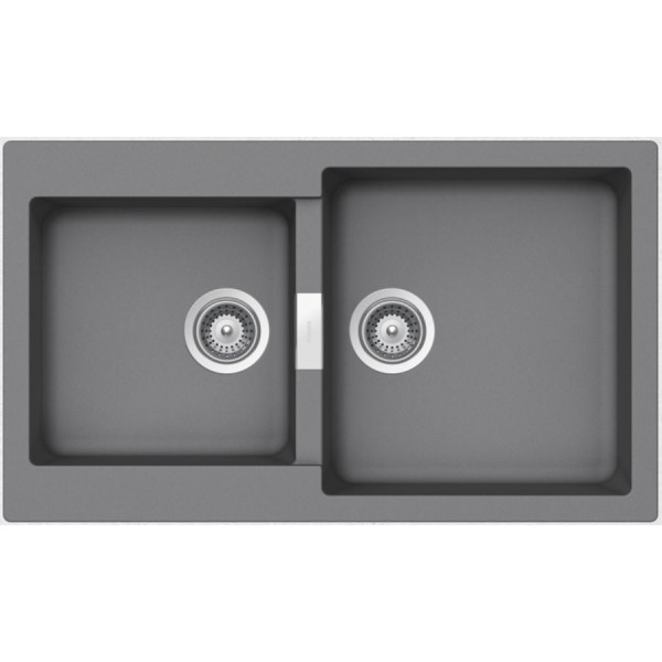 Sink Granite 86x50 free nested 1 ½ cabinet croma, color: Grey Granite