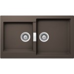 Sink Granite 86x50 free nested 1 ½ cabinet, color: Brown Granite