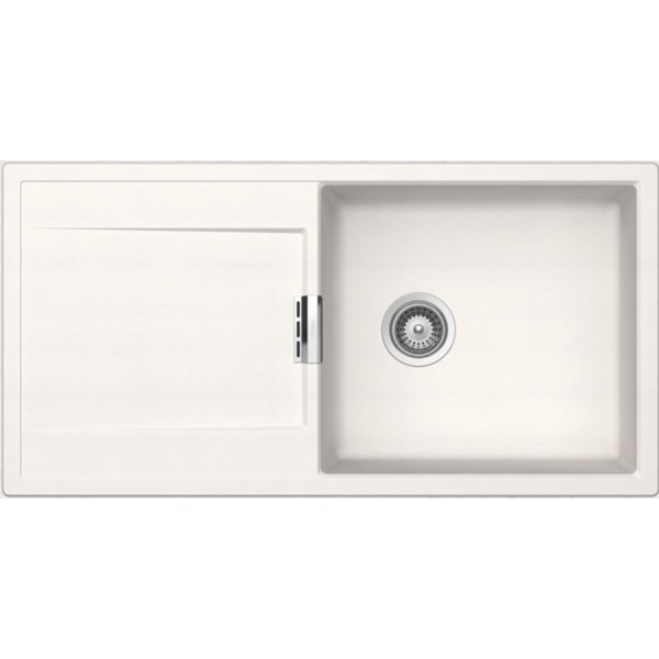 Sink Granite 100x51 left / right nested 1 bowl, color: White Granite