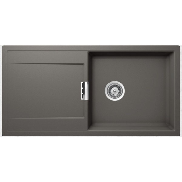 Sink Granite 100x51 left / right nested 1 bowl, color: Dark Grey Granite