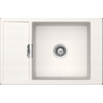 Sink Granite 78x51 left / right nested 1 bowl, color: White Granite