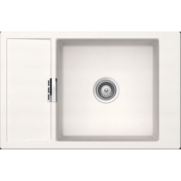 Sink Granite 78x51 left / right nested 1 bowl, color: White Granite