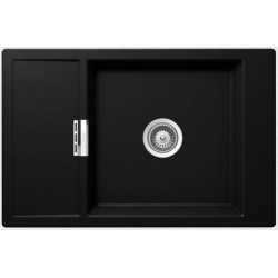 Sink Granite 78x51 left / right nested 1 bowl puro, color: Black Granite