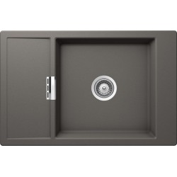 Sink Granite 78x51 left / right nested 1 bowl silverstone, color: Dark Grey Granite