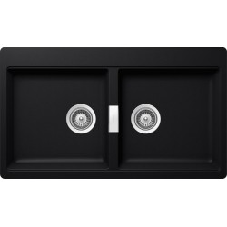Sink Granite 86x50 free nested 2 cabinet puro, color: Black Granite