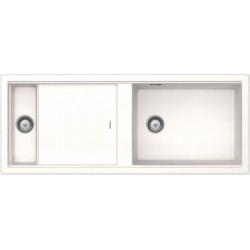 Sink Granite 114x41 center nested / Undermount 1 ½ cabinet polaris, color: White Granite