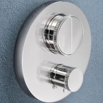 Μπαταρία ντουζιέρας εντοιχιζόμενη εξωτερικό μέρος 2 εξόδων αναμεικτική από ορείχαλκο με πλακέτα, χρώμα: Χρωμέ επιφάνεια: Γυαλιστερή Εντοιχιζόμενες εξωτερικό μέρος