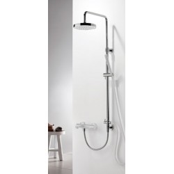 Shower slider rail with head material: Brass With diverter inox finish, color: Chrome surface: Brushed Shower rails with head