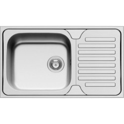 Sink Stainless (Steel) 86x50 material: Inox surface: Srained - Textured left / right nested 1 bowl, color: Chrome Stainless steel