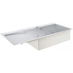 Sink Stainless (Steel) 116x52 material: Inox surface: Matt left nested 1 bowl stainless steel, color: Chrome