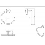 Towel ring open material: Brass, color: Chrome surface: Glossy Towel rings Towel ring open material: Brass, color: Chrome surface: Glossy Towel rings