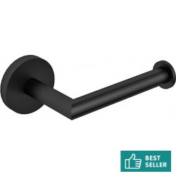 Paper holder no cover material: Brass, color: Black surface: Matt Toilet paper holders