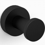 Hook Flat wall mounted material: Brass single, color: Black surface: Matt Hooks Hook Flat wall mounted material: Brass single, color: Black surface: Matt Hooks