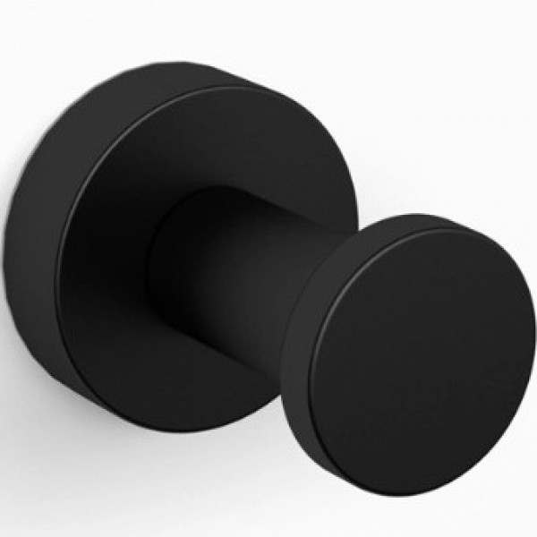 Άγκιστρο από ορείχαλκο μονό, χρώμα: Μαύρο επιφάνεια: Ματ Άγκιστρα