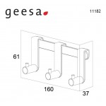 Hook Hanging material: Brass multi, color: Chrome surface: Brushed Hooks Hook Hanging material: Brass multi, color: Chrome surface: Brushed Hooks