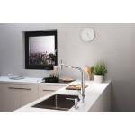 Kitchen tap Deck-mounted material: Brass With Pull-Out Spray 2 jets, color: Chrome surface: Glossy Kitchen tap Deck-mounted material: Brass With Pull-Out Spray 2 jets, color: Chrome surface: Glossy