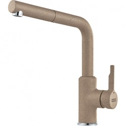 Kitchen tap Deck-mounted material: Brass with shower oyster, color: Brown surface: Matt Deck-mounted