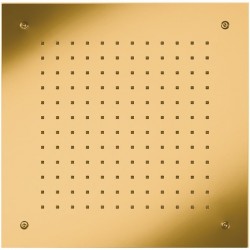 Κεφαλή ντους οροφής 38x38 από inox 1 ροής brushed gold, χρώμα: Χρυσό επιφάνεια: Βουρτσισμένη Κεφαλές ντους