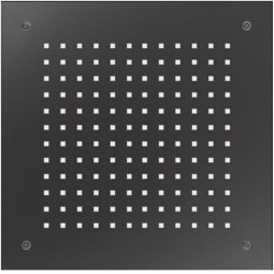 Κεφαλή ντους οροφής 38x38 από inox 1 ροής brushed black PVD, χρώμα: Μαύρο επιφάνεια: Βουρτσισμένη Κεφαλές ντους