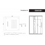 Κεφαλή ντους οροφής 50x50 από inox 2 ροών brushed black, χρώμα: Μαύρο επιφάνεια: Βουρτσισμένη Κεφαλές ντους