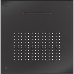 Shower head Ceiling-mounted 50x50 material: Inox, style: 2 sprays brushed black, color: Black surface: Brushed Overhead showers