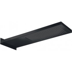 Κεφαλή ντους επίτοιχος τύπος 19x54 από inox 2 ροών, χρώμα: Μαύρο επιφάνεια: Ματ Κεφαλές ντους