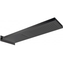 Κεφαλή ντους επίτοιχος τύπος 19x54 από inox 2 ροών brushed black, χρώμα: Μαύρο επιφάνεια: Βουρτσισμένη Κεφαλές ντους
