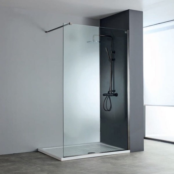 Shower enclosure Linear 100x200 8mm fixed Brushed Black surface: Brushed, color: Black Linear Shower enclosure Linear 100x200 8mm fixed Brushed Black surface: Brushed, color: Black Linear