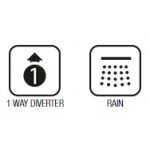 Shower head Ceiling-mounted 70x38 material: Inox, style: 1 spray, color: Chrome surface: Glossy Overhead showers