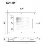 Κεφαλή ντους οροφής 63x48 από inox 3 ροών με χρωματοθεραπεία & ηχοσύστημα, χρώμα: Χρωμέ επιφάνεια: Γυαλιστερή Κεφαλές ντους