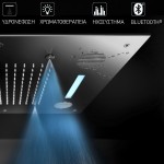 Κεφαλή ντους οροφής 63x48 από inox 2 ροών με χρωματοθεραπεία, χρώμα: Χρωμέ επιφάνεια: Βουρτσισμένη Κεφαλές ντους Κεφαλή ντους οροφής 63x48 από inox 2 ροών με χρωματοθεραπεία, χρώμα: Χρωμέ επιφάνεια: Βουρτσισμένη Κεφαλές ντους