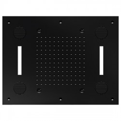 Κεφαλή ντους οροφής 63x48 από inox 2 ροών με χρωματοθεραπεία, χρώμα: Μαύρο επιφάνεια: Ματ Κεφαλές ντους